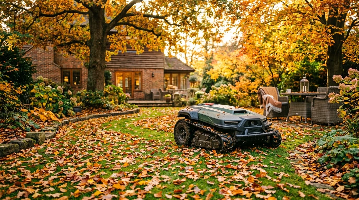 Quel robot tondeuse choisir pour un jardin plein de feuilles mortes en automne ? Guide 2026